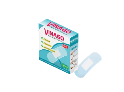 Băng Keo Cá Nhân Vinago Trong 30 Miếng Bản To